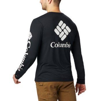 Columbia Muške Majice S Kapuljačom - Miller Valley Long Sleeve Graphic Crne Bijele | PRVB-19736